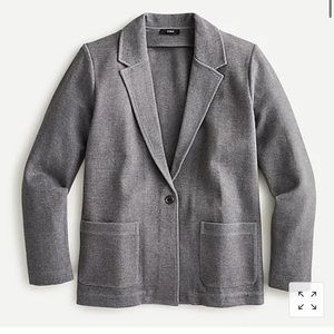 ๐คฉ NEW J. Crew Knit Ponte Grey Soft Winter Blazer Jacket